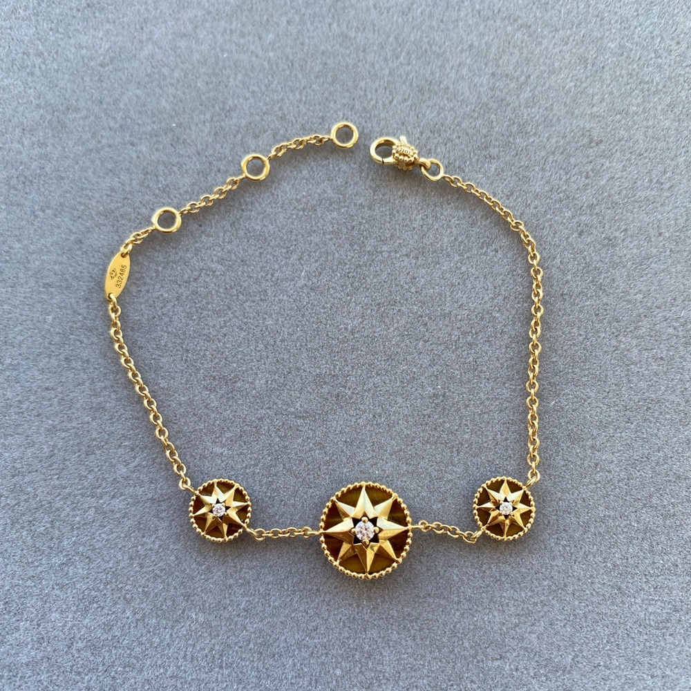 Dior 18k yellow gold, diamonds, tiger eyes Bracelet